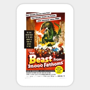 Classic Science Fiction Movie Poster - Beast From 20,000 Fathoms Sticker